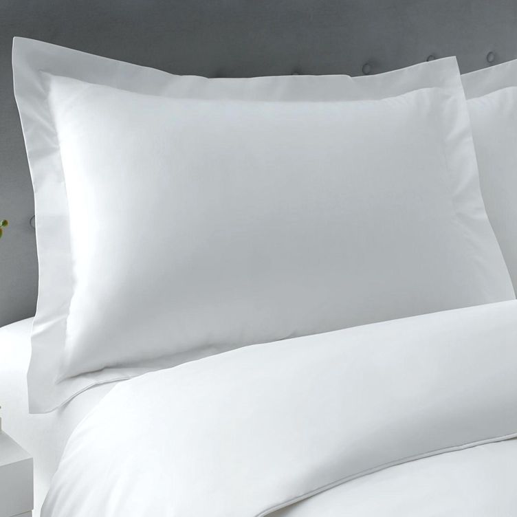 Classic Cotton Hotel White Pillow Cases 180tc 100% Cotton Woven Fabric In Bulk