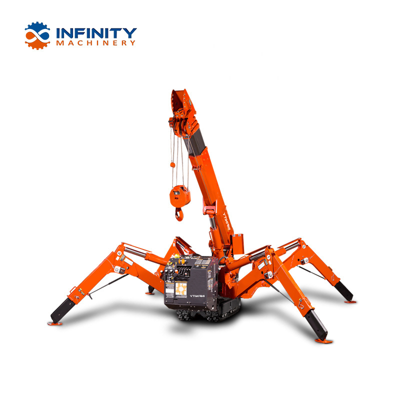 2t 3t 5t Crawler Spider Crane With Customized Lift Height Telescopic Boom Mobile Lifting Machine Crawler Crane