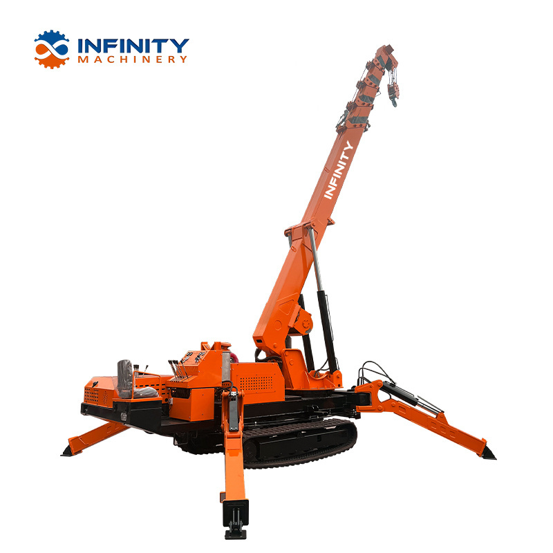 2t 3t 5t Crawler Spider Crane With Customized Lift Height Telescopic Boom Mobile Lifting Machine Crawler Crane