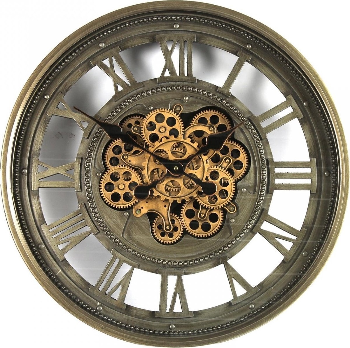 31.5ch 80cm patent industrial Steampunk cog round mechanical moving gear Wall Clock