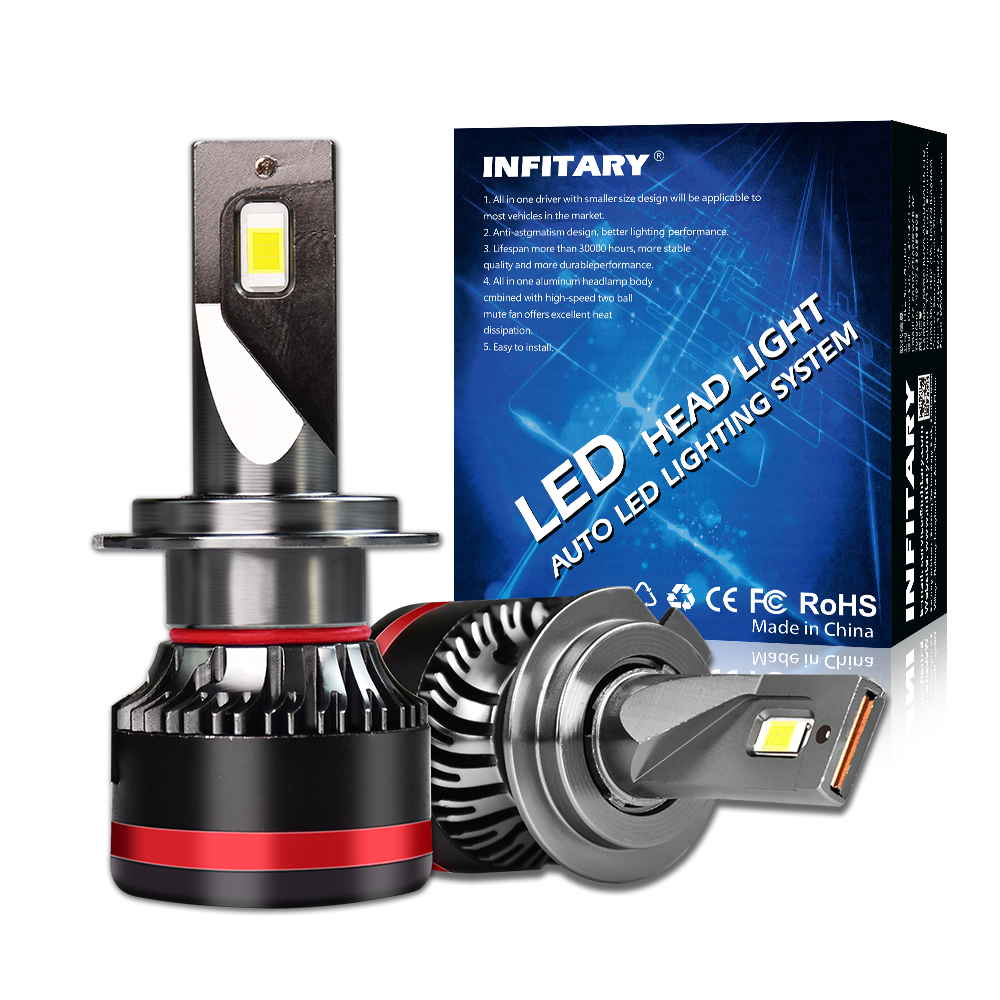 Infitary 60W high power car led autos headlight OEM LED headlamp h7 led headlight bulb high low Beam h4 led headlights