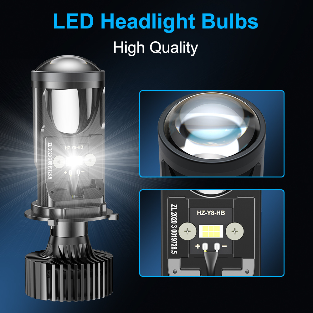 F2 LED Headlight Bulbs 9005/HB3 H11/H9 High Low Beam Fog lights H11/H8 projector lens  For Honda Odyssey