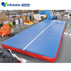 High quality Red and blue inflatable mattress tumbling crash pad, durable gym inflatable air mat