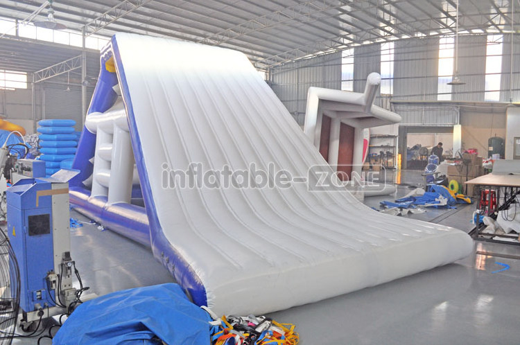 Inflatable floating jungle gym, floating water toys, Inflatable water slide with tent