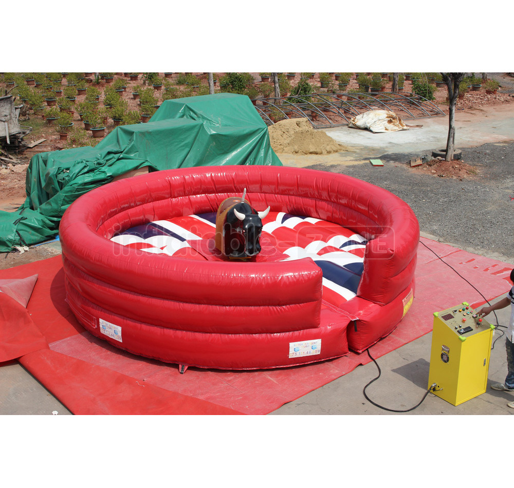 Bullfighting game red bouncing electric rodeo bull riding amusement park bullfighting for sale