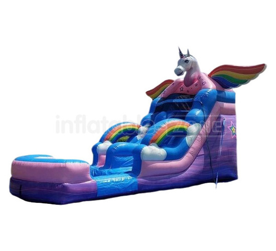 Hot Sell 20ft 30ft commercial inflatable water slide with pool marble water slide for adult kids in water park