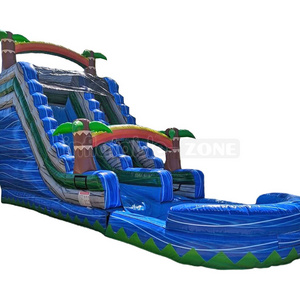 Hot Sell 20ft 30ft commercial inflatable water slide with pool marble water slide for adult kids in water park