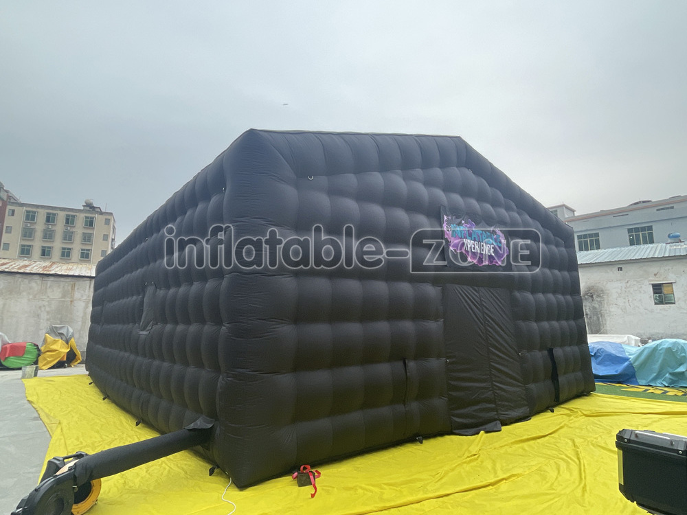 For large outdoor events Black inflatable event party tent three-dimensional square inflatable igloo