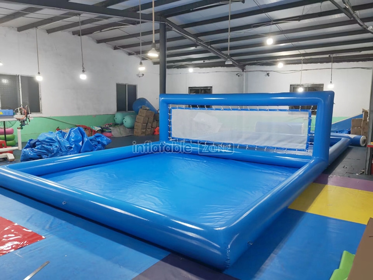 summer water game fun inflatable volleyball court,water play giant inflatable beach volleyball court