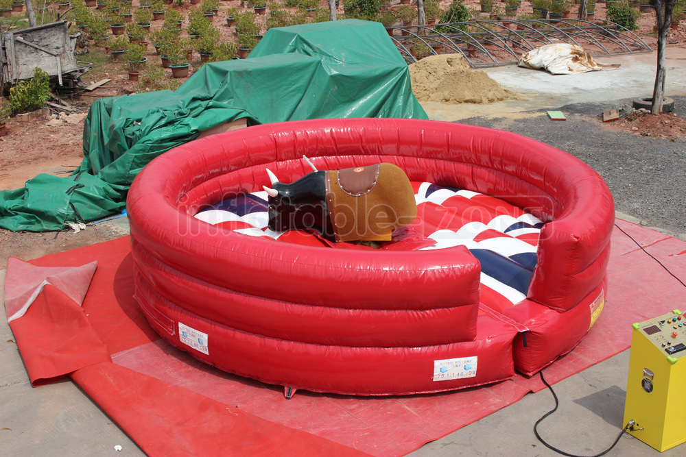 Bullfighting game red bouncing electric rodeo bull riding amusement park bullfighting for sale