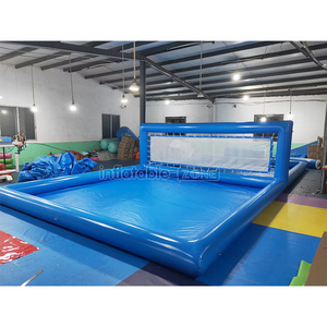 summer water game fun inflatable volleyball court,water play giant inflatable beach volleyball court