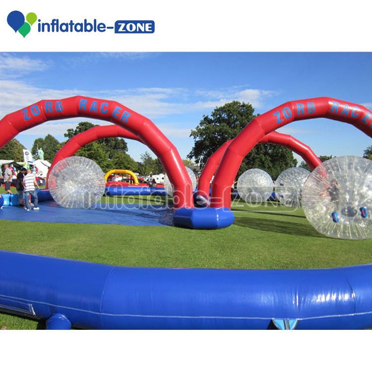 Giant inflatable zorb ball race track, inflatable circuit hamster ball track