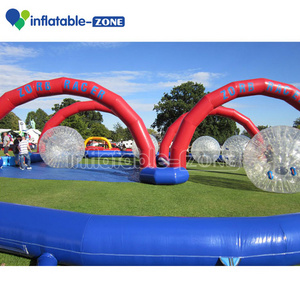 Giant inflatable zorb ball race track, inflatable circuit hamster ball track