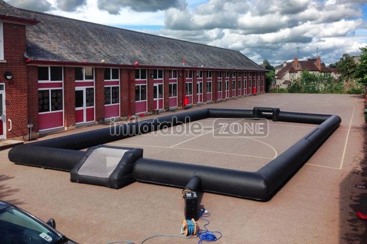 Big goal inflatable football field, inflatable football court with giant goal and floor