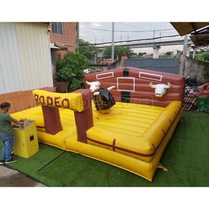 Amusement park outdoor mechanical bullfighting sports game for sale inflatable mechanical bull