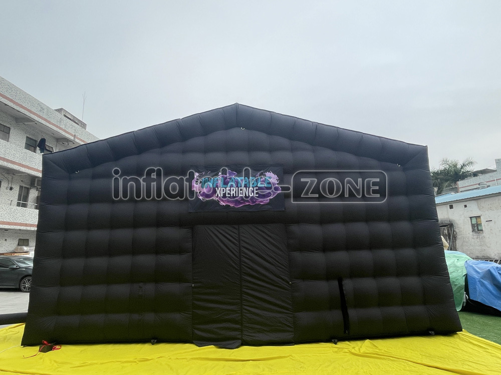 For large outdoor events Black inflatable event party tent three-dimensional square inflatable igloo