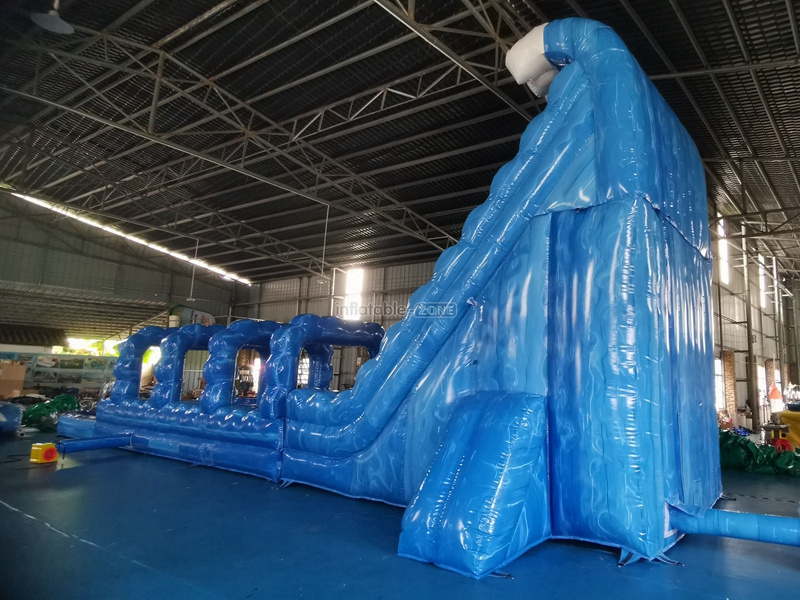 50m inflatable slip and slide,half pipe inflatable water slide,moon bounce inflatable with water slide