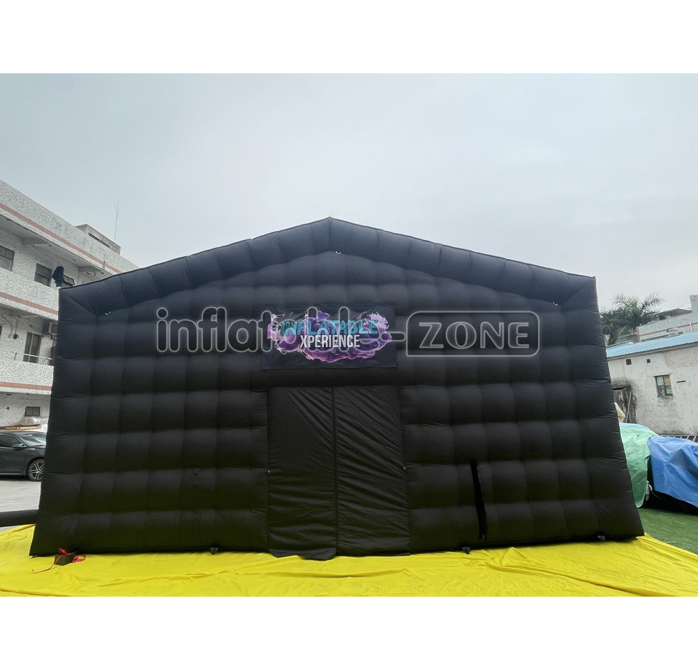 For large outdoor events Black inflatable event party tent three-dimensional square inflatable igloo