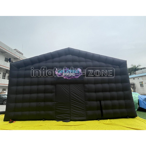 For large outdoor events Black inflatable event party tent three-dimensional square inflatable igloo