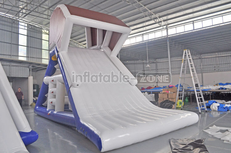 Inflatable floating jungle gym, floating water toys, Inflatable water slide with tent