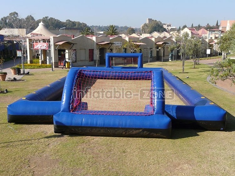 Big goal inflatable football field, inflatable football court with giant goal and floor