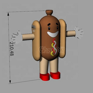 hot dog inflatable moving cartoon characters fat costume