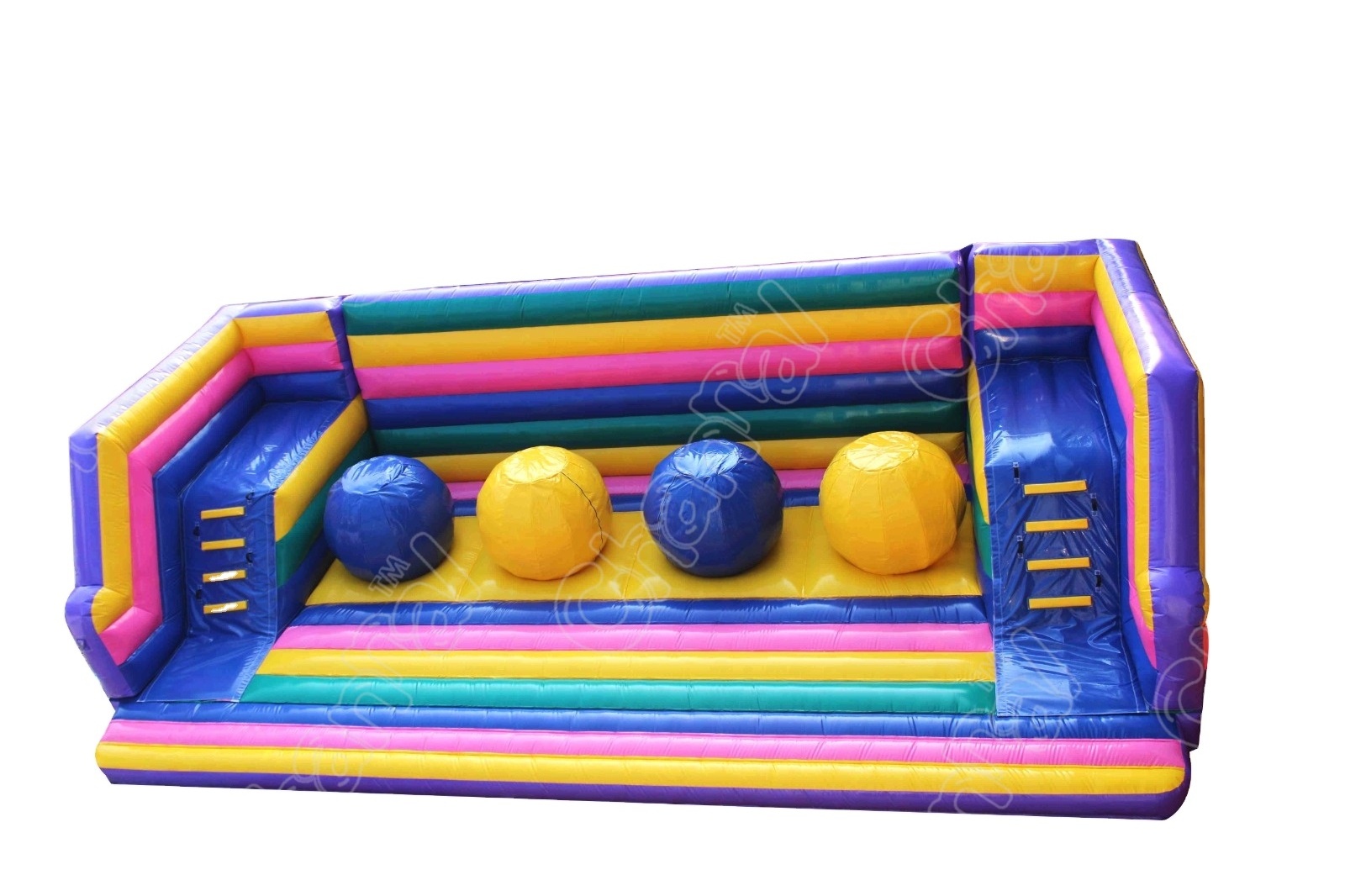 Giant Inflatable Toys Jumping Climbing Obstacle Wipe Out Challenge Ball Rental Commercial Climbing Games