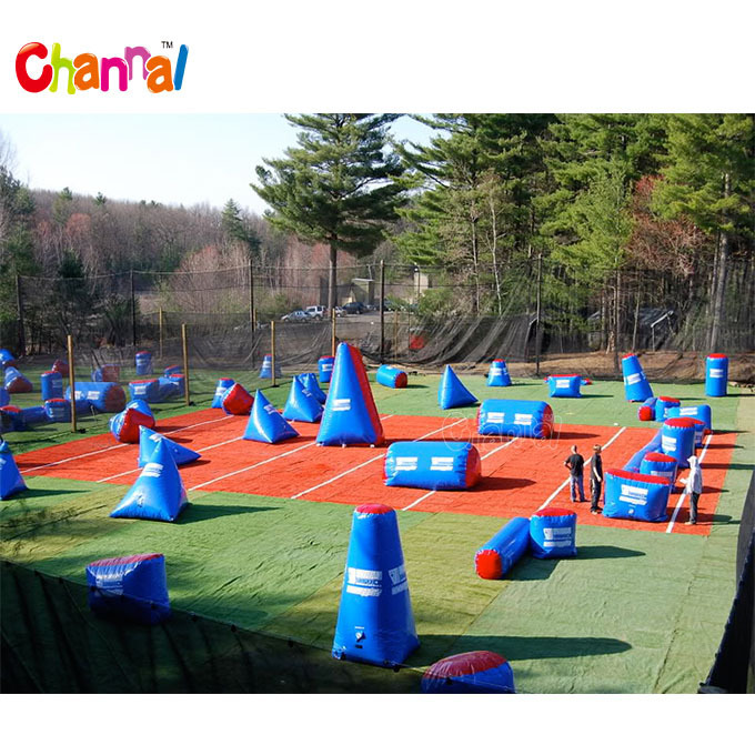 Outdoor commercial games inflatable paintball bunkers field inflatable paintball obstacle paintball bunkers