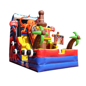 Pirate Ship Outdoor lawn bounce house children backyard jumper waterslide adult trampoline Inflatable commercial water slide