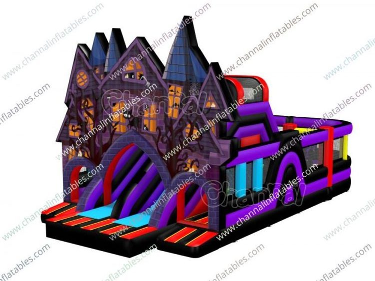 Halloween theme pumpkin Ghost Festival Inflatable Bouncy Jumping Slide bouncer house inflatable combo jumping castle combo