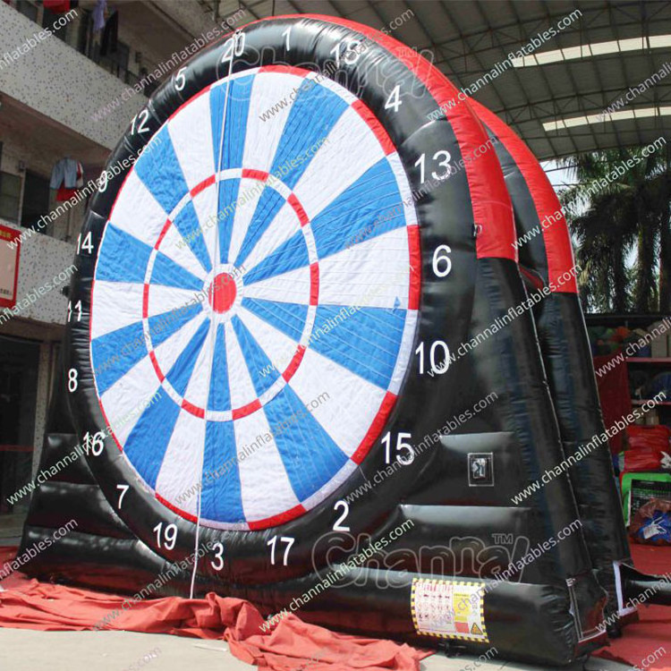 Commercial outdoor inflatable football dart board for adult castle slide game inflatable soccer dart game