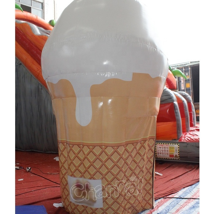 Portable 3m tall inflatable ice cream booth for commercial