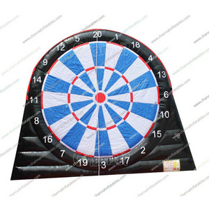 Commercial outdoor inflatable football dart board for adult castle slide game inflatable soccer dart game