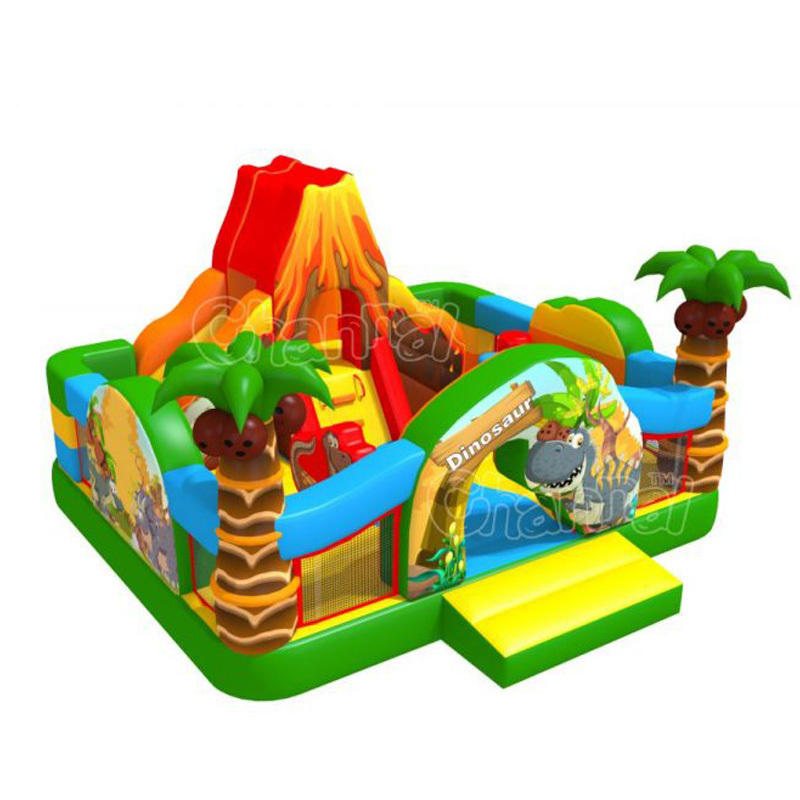 New Design Dinosaur Volcano Kids Playground Tyrannosaurus Rex Combo Jump Outdoor Bounce House Backyard Inflatable Bouncer