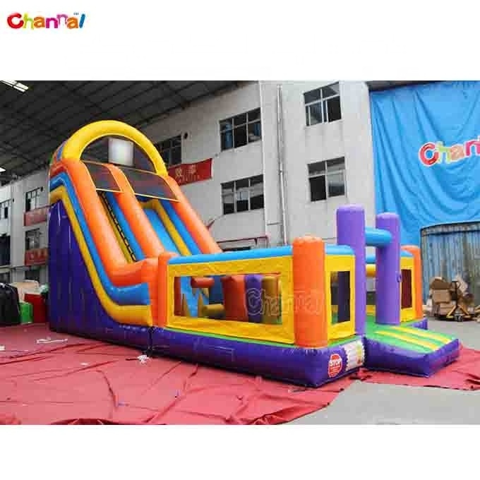 Channal Large Outdoor Water Slide Inflatables Toboggan for Kids for Sale Commercial Entertainment Trampoline