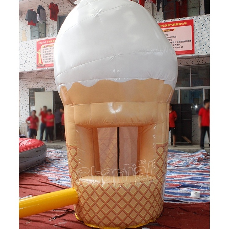 Portable 3m tall inflatable ice cream booth for commercial