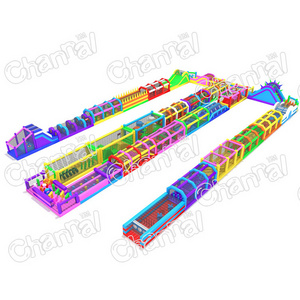 Commercial inflatable amusement park giant inflatable obstacle course slide inflatable playground