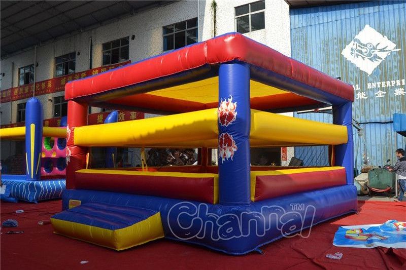 kids inflatable double boxing ring bouncer jumper,inflatable fighting wrestling rings sport game inflatable boxing ring for sale