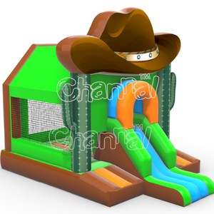 New Western Cowboy Theme Inflatable Combo Bounce House Jumping Castle Party Rental Equipment Inflatable Bouncy