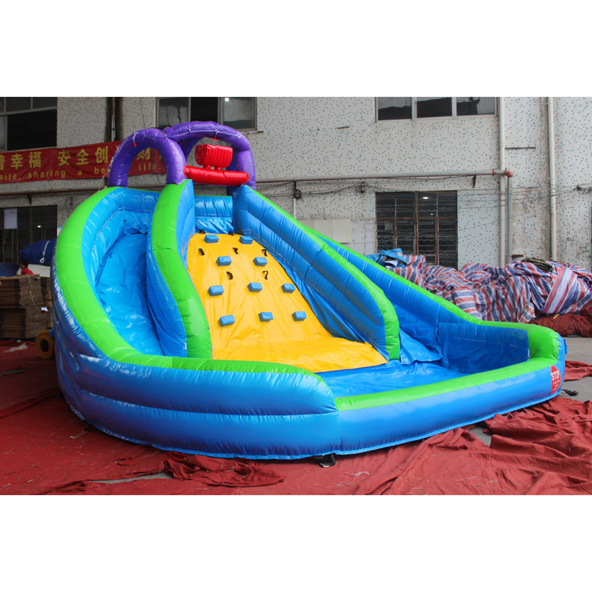 backyard kids double lance inflatable water slide with pool