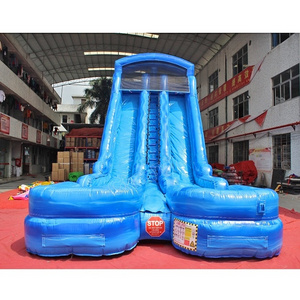 Giant Double Cheap Inflatable Water Slides Inflatable Wet Slide With Swimming Pool Clearance