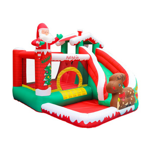 Airmyfun Merry Christmas Santa Claus Bouncy Castle  inflatable bounce house