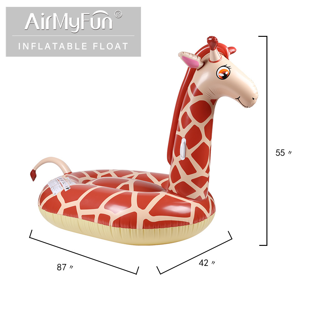 Hot Sell Giraffe Summer Toys Floating Pool Swimming Pool Floats For Adults Inflatable Outdoor Inflatable Pool Floats