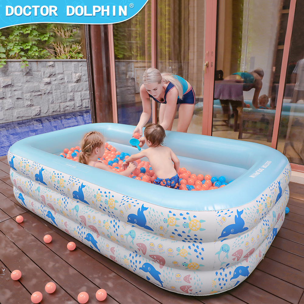 Children Pools Swimming Outdoor Inflatable Water Game Family Inflatable Square Inflatable Water Pool For Kids