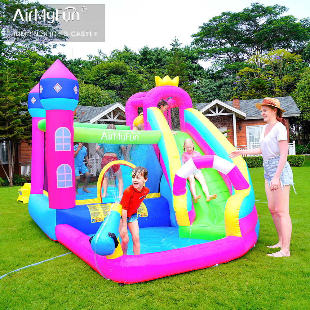 Factory custom hot sale inflatable bouncer jumping water slide bouncy house castle for kid