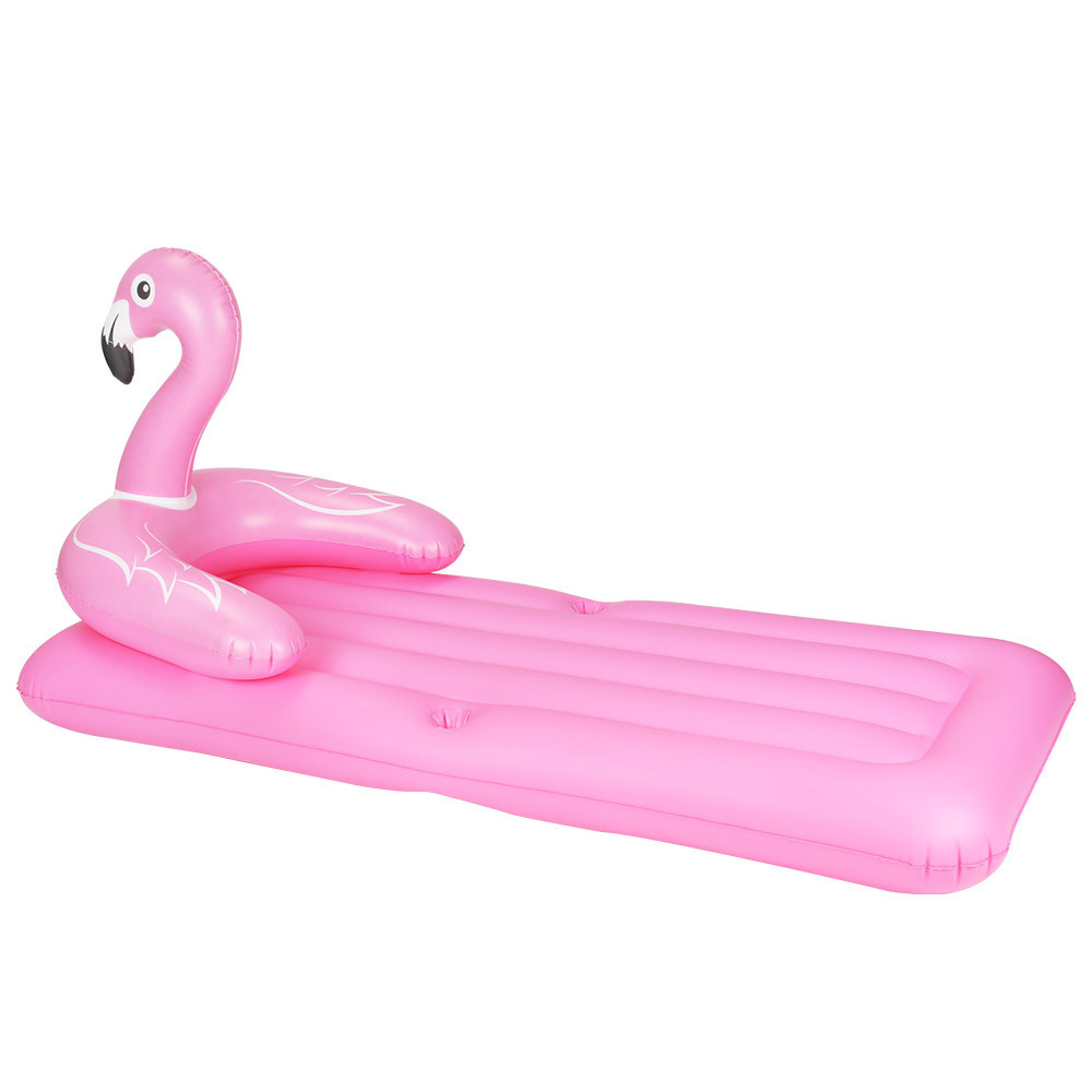 Hot sale custom PVC flamingo float pink beautiful pool beach water play equipment inflatable floating bed