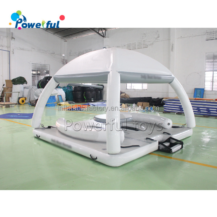 Inflatable Water Park Water Play Equipment Water Platform Pool floating island Floating Dock For Raft Pontoon Boat