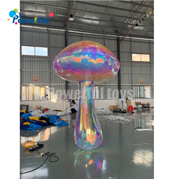 iridescent inflatable mushroom  mirror balls Christmas decorations