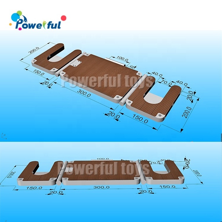 EVA Non-slip Inflatable floating dock water park jet ski dock Connectable Inflatable Water Floating Platform