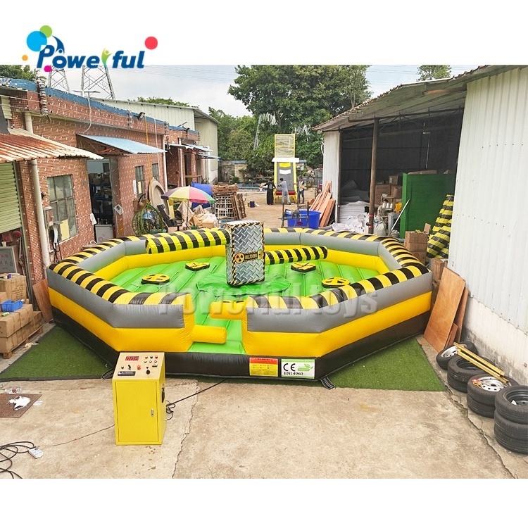 Cheap price inflatable meltdown game wipe out obstacle course